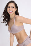 Zivame Padded Non Wired Medium Coverage Tshirt Bra - Cameo Brown — thumbnail 4